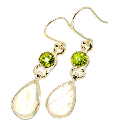 Rainbow Moonstone Earrings handcrafted by Ana Silver Co - EARR417501