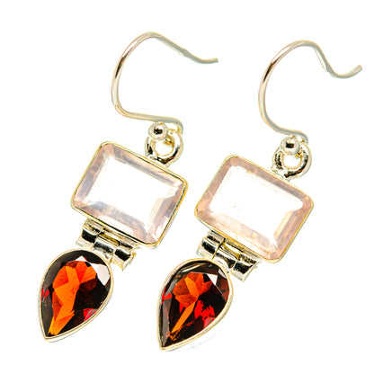 Rose Quartz Earrings handcrafted by Ana Silver Co - EARR417516