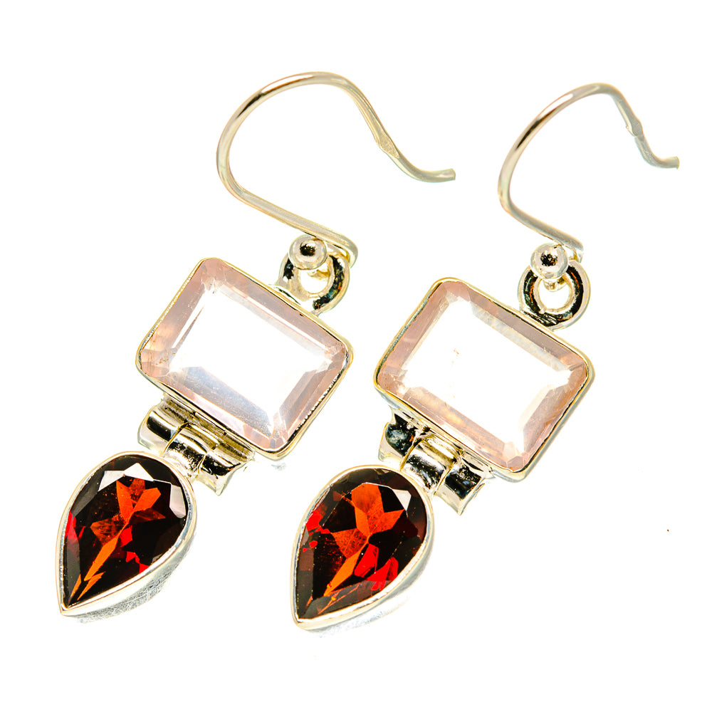 Rose Quartz Earrings handcrafted by Ana Silver Co - EARR417538