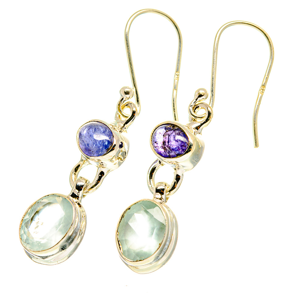 Aqua Chalcedony Earrings handcrafted by Ana Silver Co - EARR417542