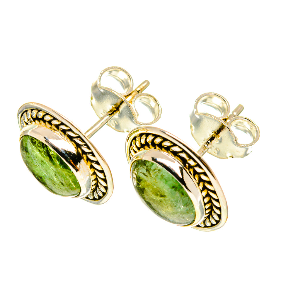 Green Tourmaline Earrings handcrafted by Ana Silver Co - EARR417545