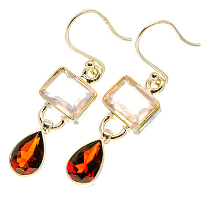 Rose Quartz Earrings handcrafted by Ana Silver Co - EARR417547