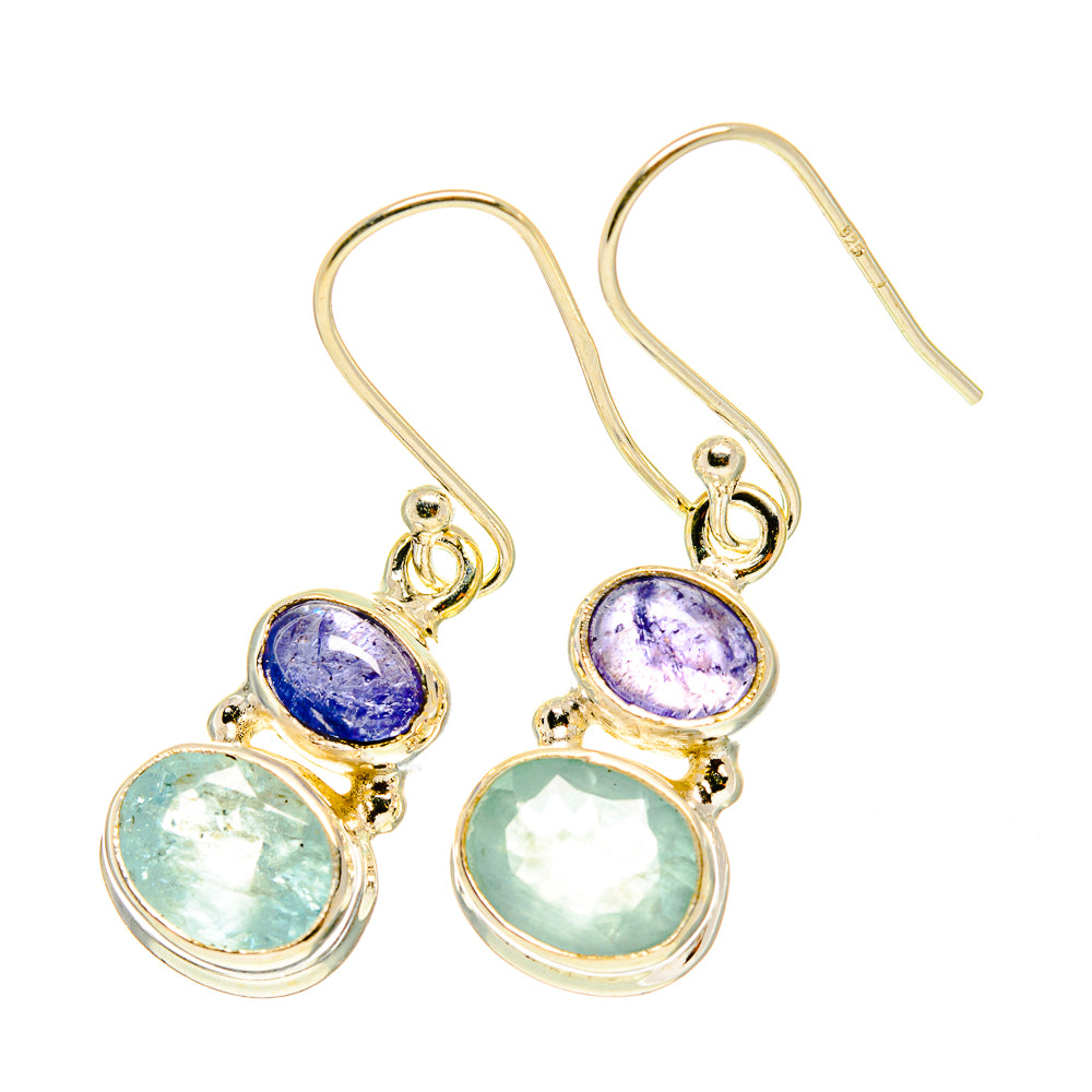 Aqua Chalcedony Earrings handcrafted by Ana Silver Co - EARR417549