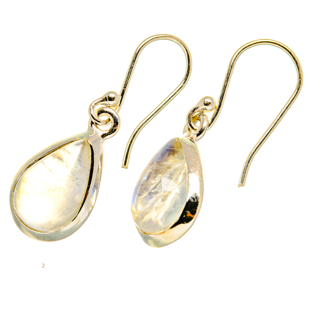 Rainbow Moonstone Earrings handcrafted by Ana Silver Co - EARR417561