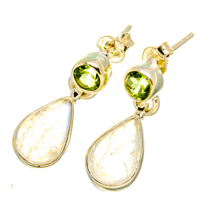 Rainbow Moonstone Earrings handcrafted by Ana Silver Co - EARR417574