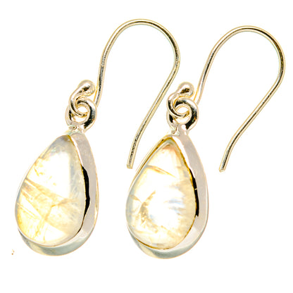 Rainbow Moonstone Earrings handcrafted by Ana Silver Co - EARR417577