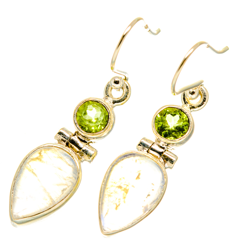 Rainbow Moonstone Earrings handcrafted by Ana Silver Co - EARR417579