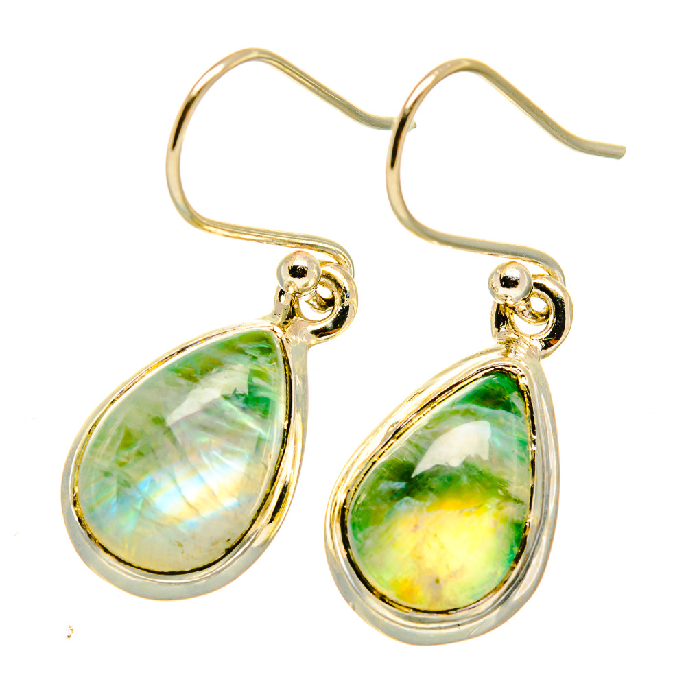 Green Moonstone Earrings handcrafted by Ana Silver Co - EARR417580