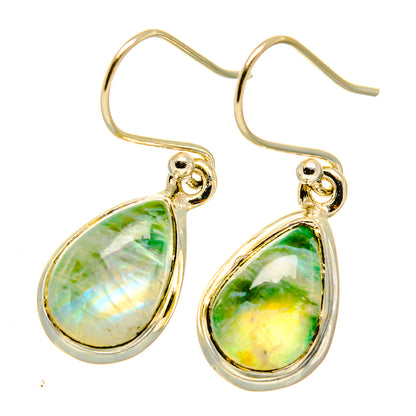 Green Moonstone Earrings handcrafted by Ana Silver Co - EARR417580