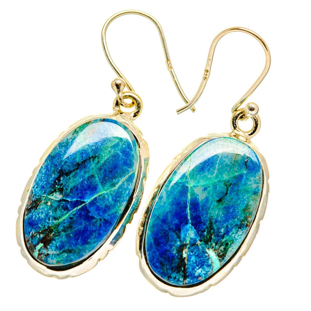 Chrysocolla Earrings handcrafted by Ana Silver Co - EARR417581