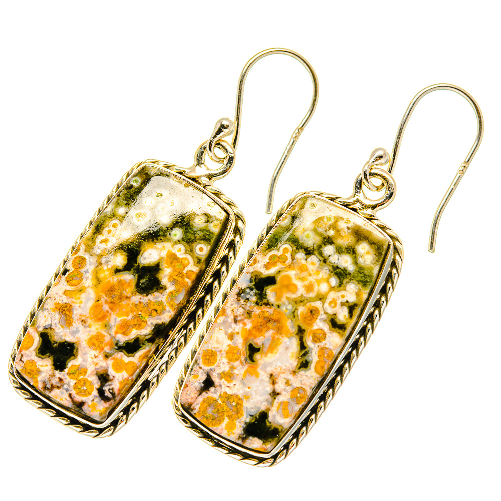 Ocean Jasper Earrings handcrafted by Ana Silver Co - EARR417582