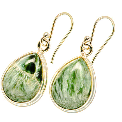 Seraphinite Earrings handcrafted by Ana Silver Co - EARR417593