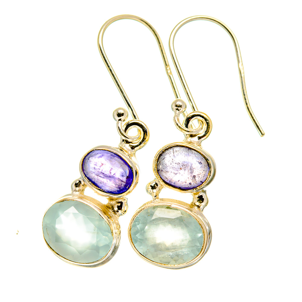 Aqua Chalcedony Earrings handcrafted by Ana Silver Co - EARR417601