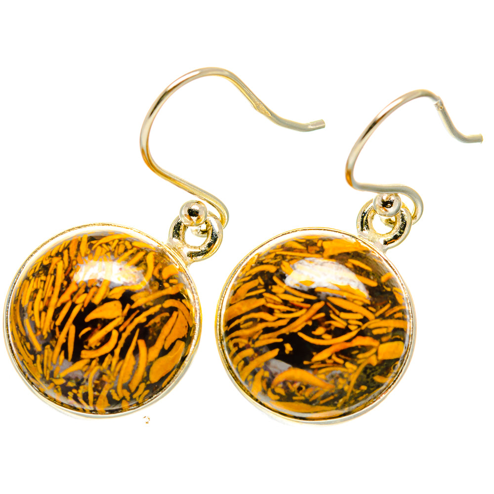 Palm Wood Jasper Earrings handcrafted by Ana Silver Co - EARR417618