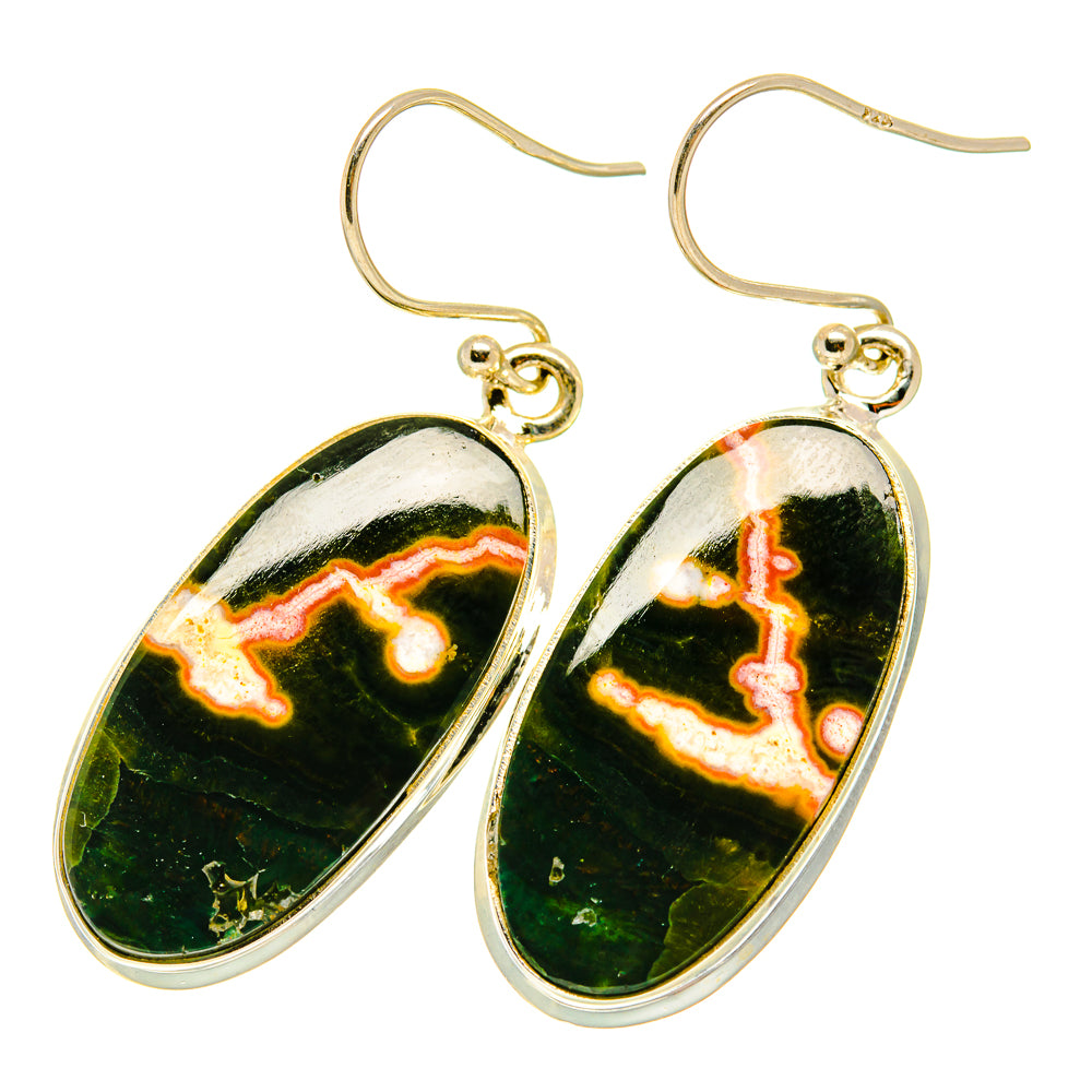 Ocean Jasper Earrings handcrafted by Ana Silver Co - EARR417623