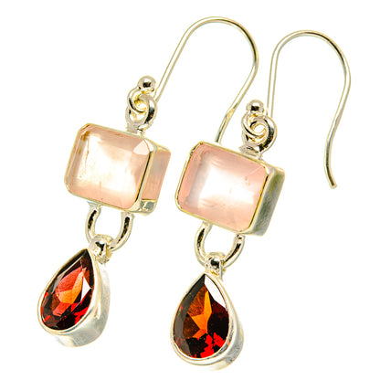 Rose Quartz Earrings handcrafted by Ana Silver Co - EARR417624