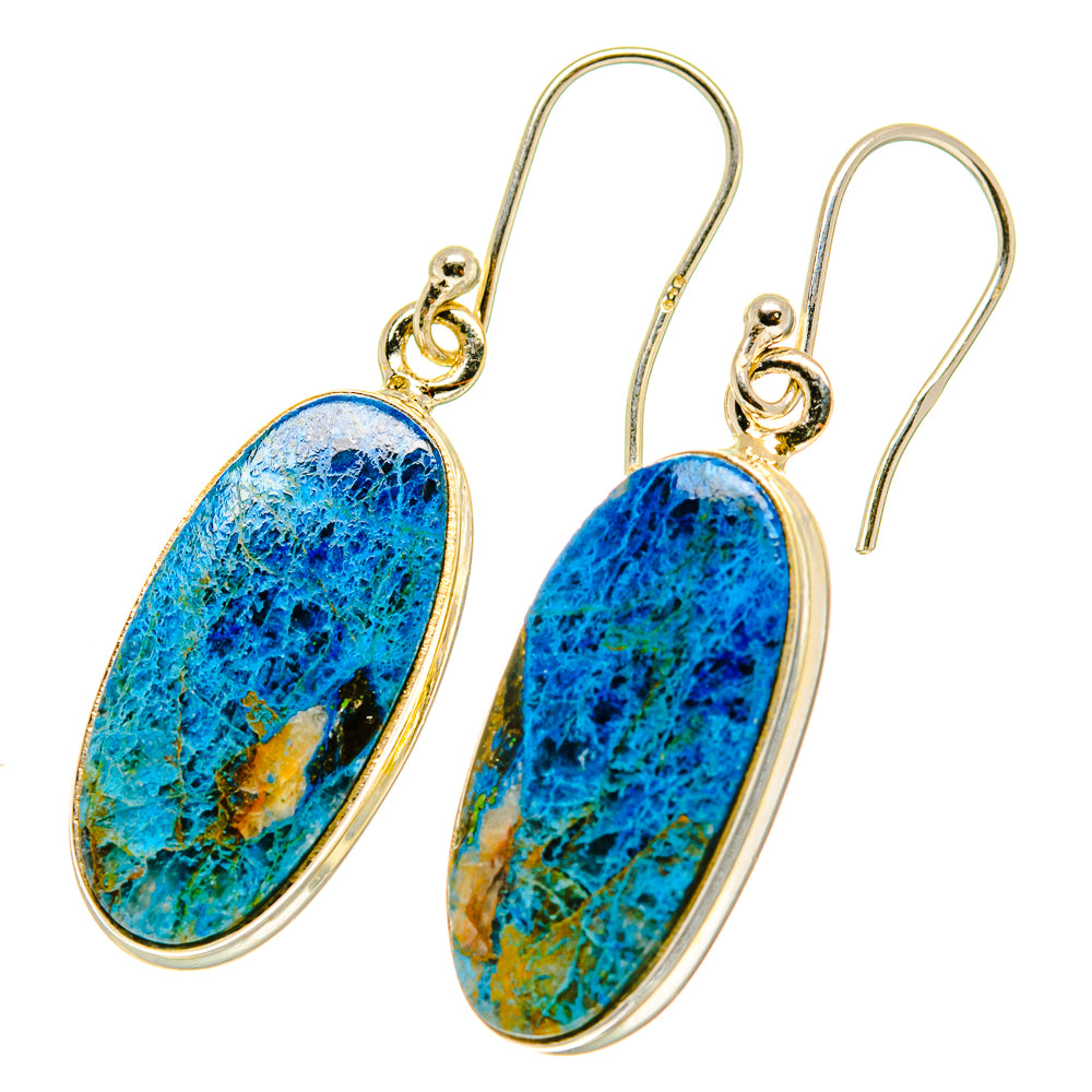 Chrysocolla Earrings handcrafted by Ana Silver Co - EARR417630