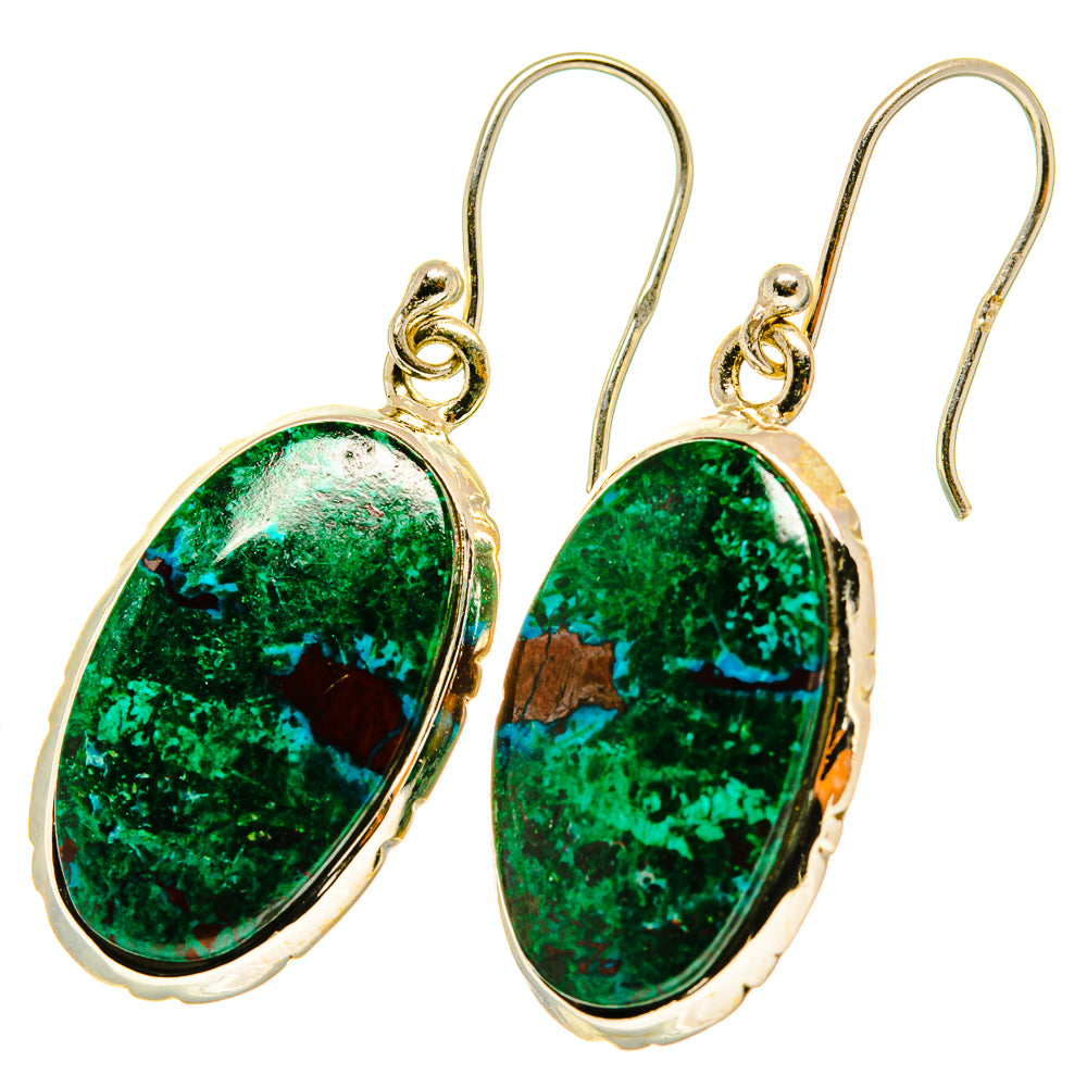 Chrysocolla Earrings handcrafted by Ana Silver Co - EARR417638