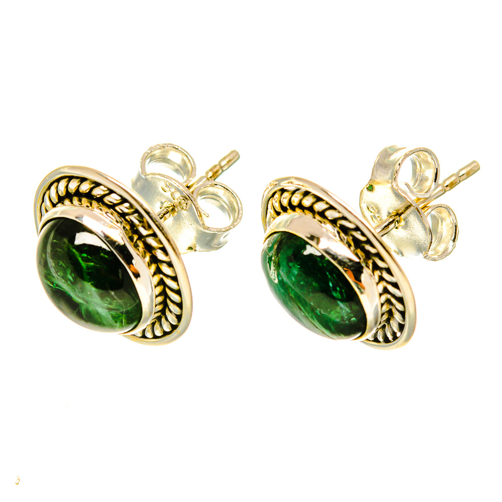 Green Tourmaline Earrings handcrafted by Ana Silver Co - EARR417643