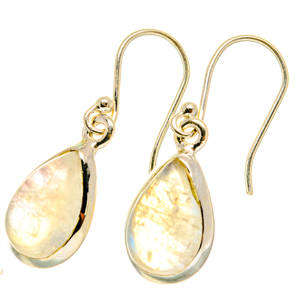 Rainbow Moonstone Earrings handcrafted by Ana Silver Co - EARR417651