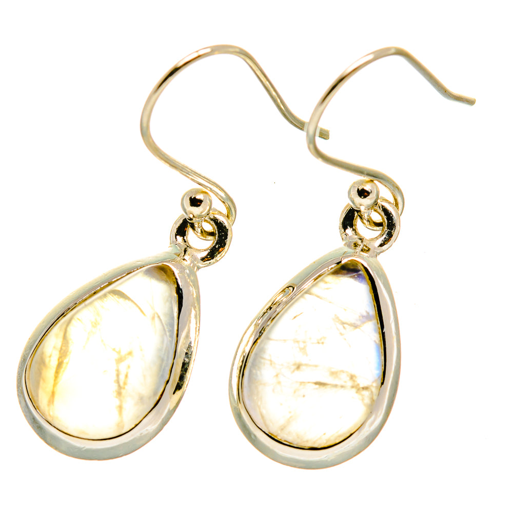 Rainbow Moonstone Earrings handcrafted by Ana Silver Co - EARR417685