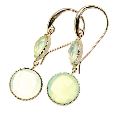 Aqua Chalcedony Earrings handcrafted by Ana Silver Co - EARR417687