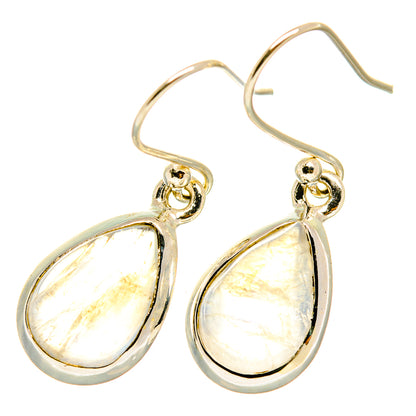 Rainbow Moonstone Earrings handcrafted by Ana Silver Co - EARR417689