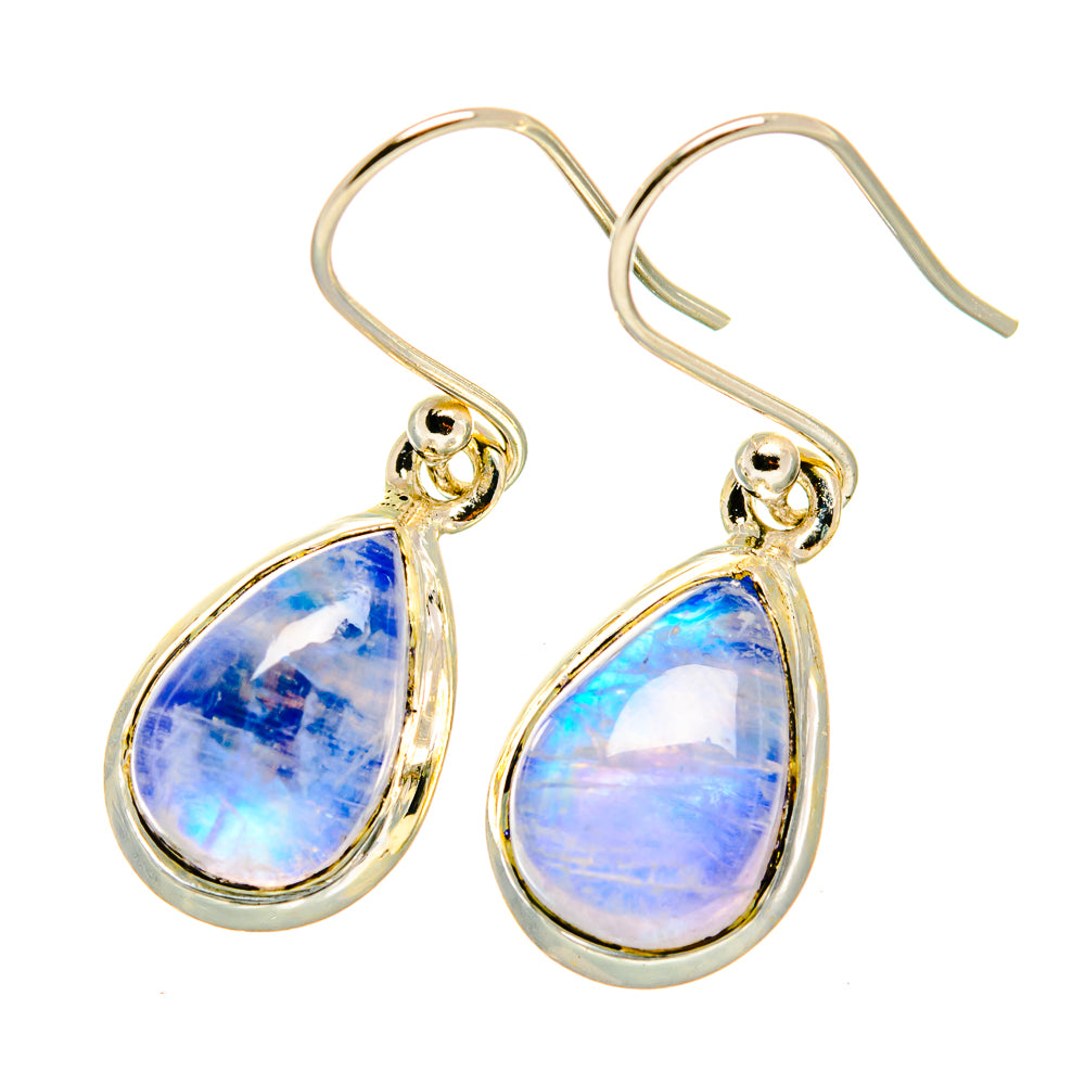 Rainbow Moonstone Earrings handcrafted by Ana Silver Co - EARR417694