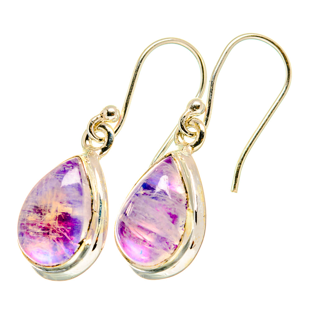 Rainbow Moonstone Earrings handcrafted by Ana Silver Co - EARR417697