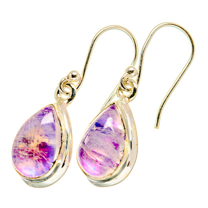 Rainbow Moonstone Earrings handcrafted by Ana Silver Co - EARR417697