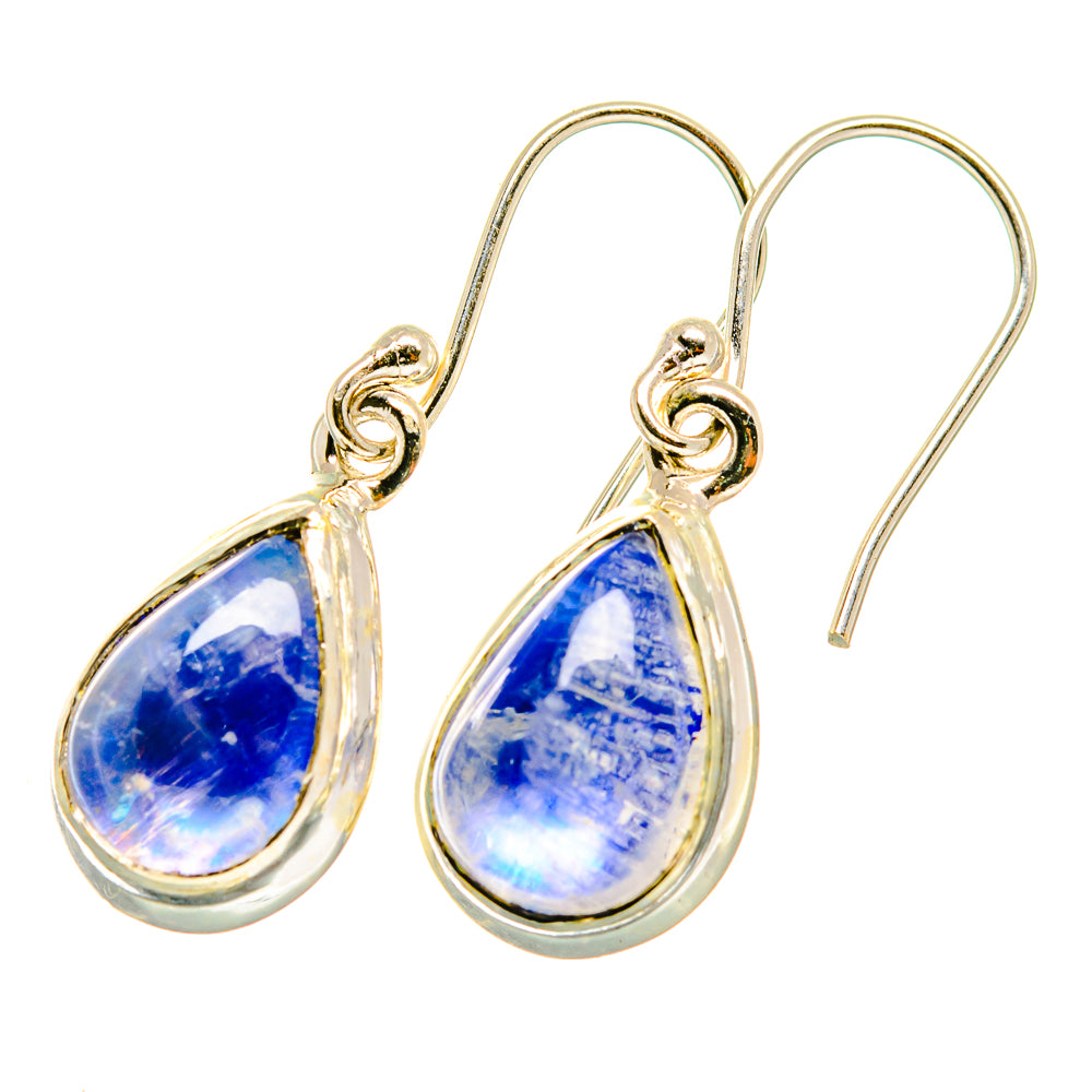 Rainbow Moonstone Earrings handcrafted by Ana Silver Co - EARR417699