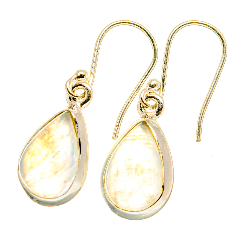 Rainbow Moonstone Earrings handcrafted by Ana Silver Co - EARR417708