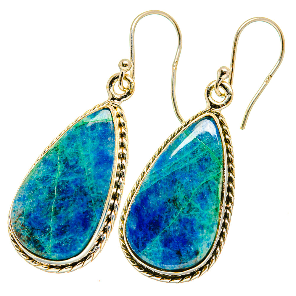 Chrysocolla Earrings handcrafted by Ana Silver Co - EARR417710