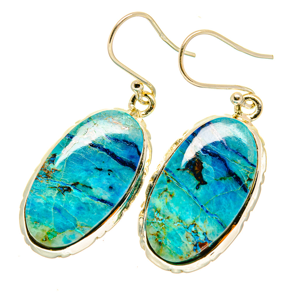 Chrysocolla Earrings handcrafted by Ana Silver Co - EARR417731