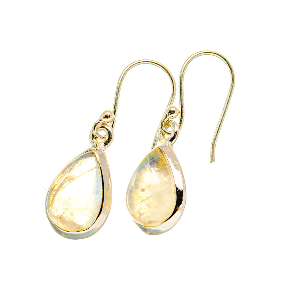 Rainbow Moonstone Earrings handcrafted by Ana Silver Co - EARR417741