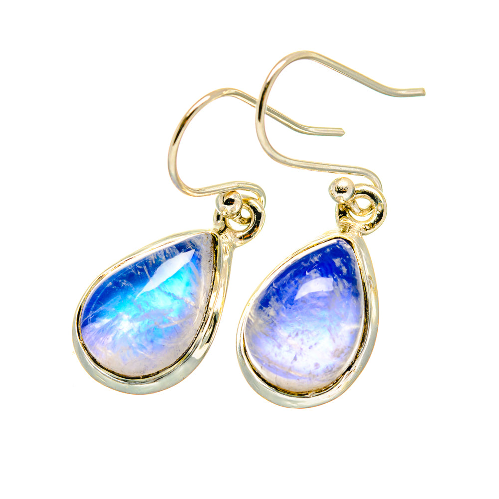 Rainbow Moonstone Earrings handcrafted by Ana Silver Co - EARR417751