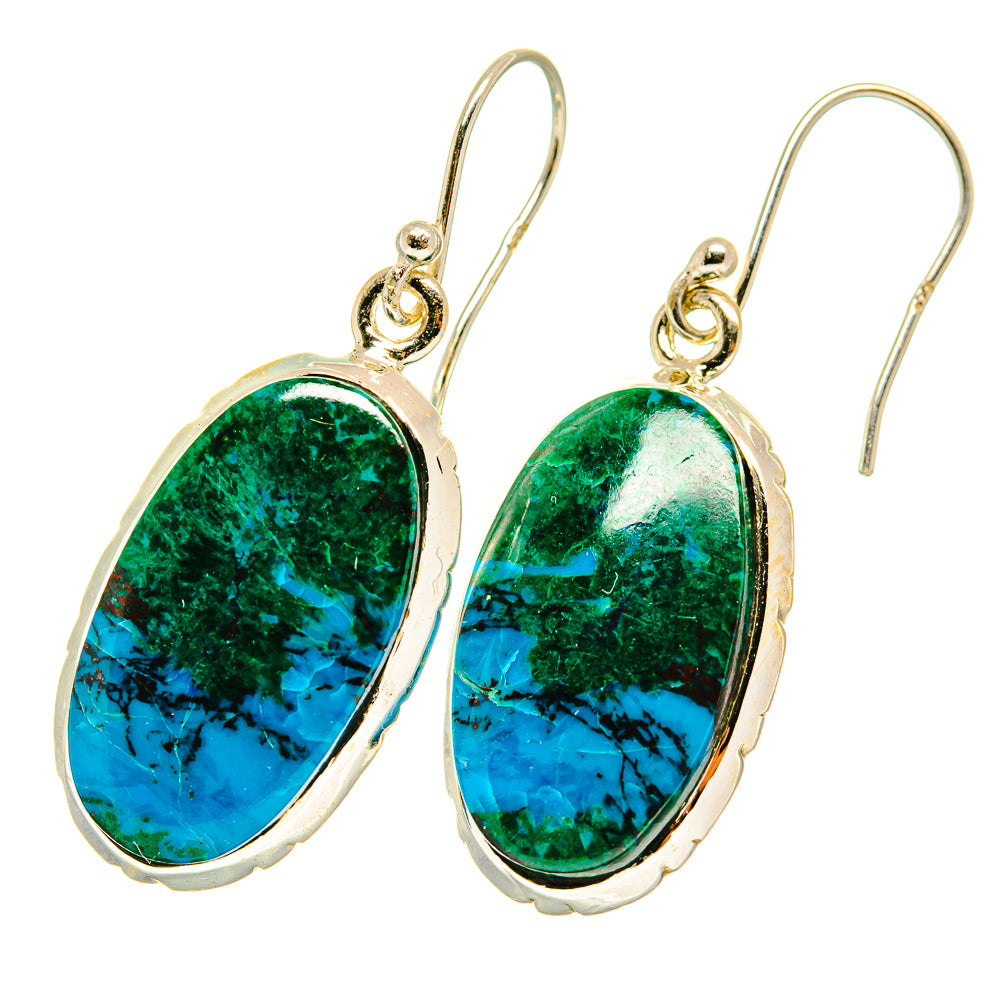 Chrysocolla Earrings handcrafted by Ana Silver Co - EARR417756