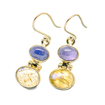 Labradorite, Tanzanite Earrings handcrafted by Ana Silver Co - EARR417758