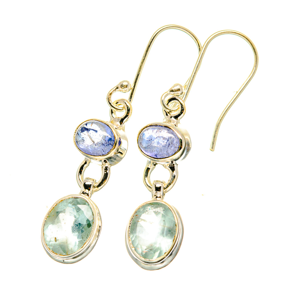 Blue Topaz, Tanzanite Earrings handcrafted by Ana Silver Co - EARR417761