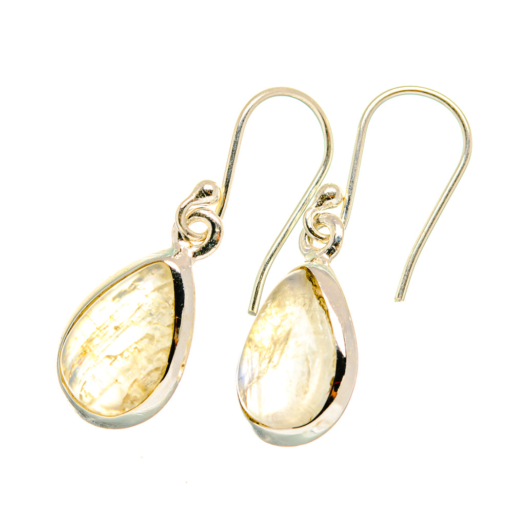 Rainbow Moonstone Earrings handcrafted by Ana Silver Co - EARR417788