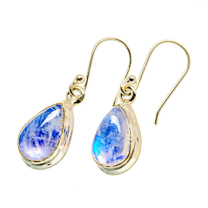 Rainbow Moonstone Earrings handcrafted by Ana Silver Co - EARR417798