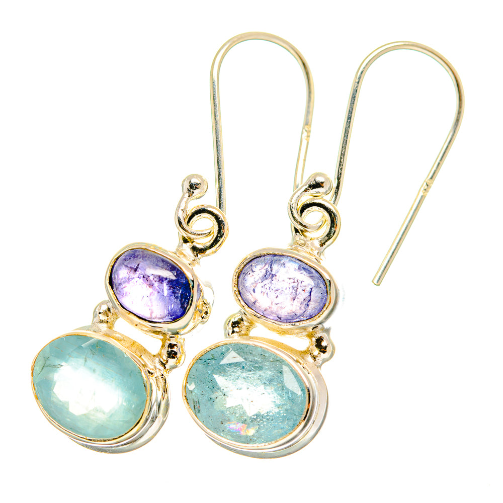 Aqua Chalcedony Earrings handcrafted by Ana Silver Co - EARR417808