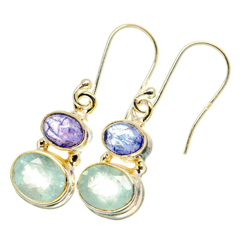 Aqua Chalcedony Earrings handcrafted by Ana Silver Co - EARR417819