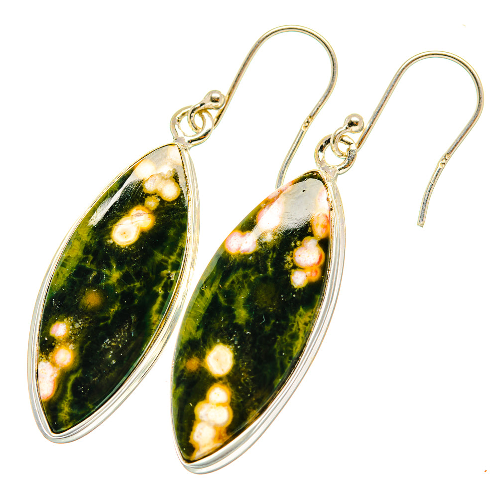 Ocean Jasper Earrings handcrafted by Ana Silver Co - EARR417824
