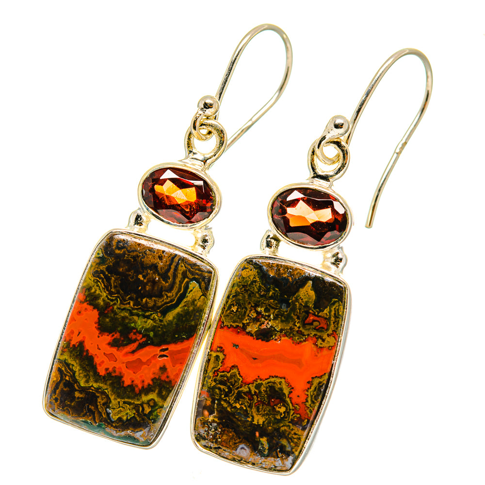 Moroccan Agate Earrings handcrafted by Ana Silver Co - EARR417829