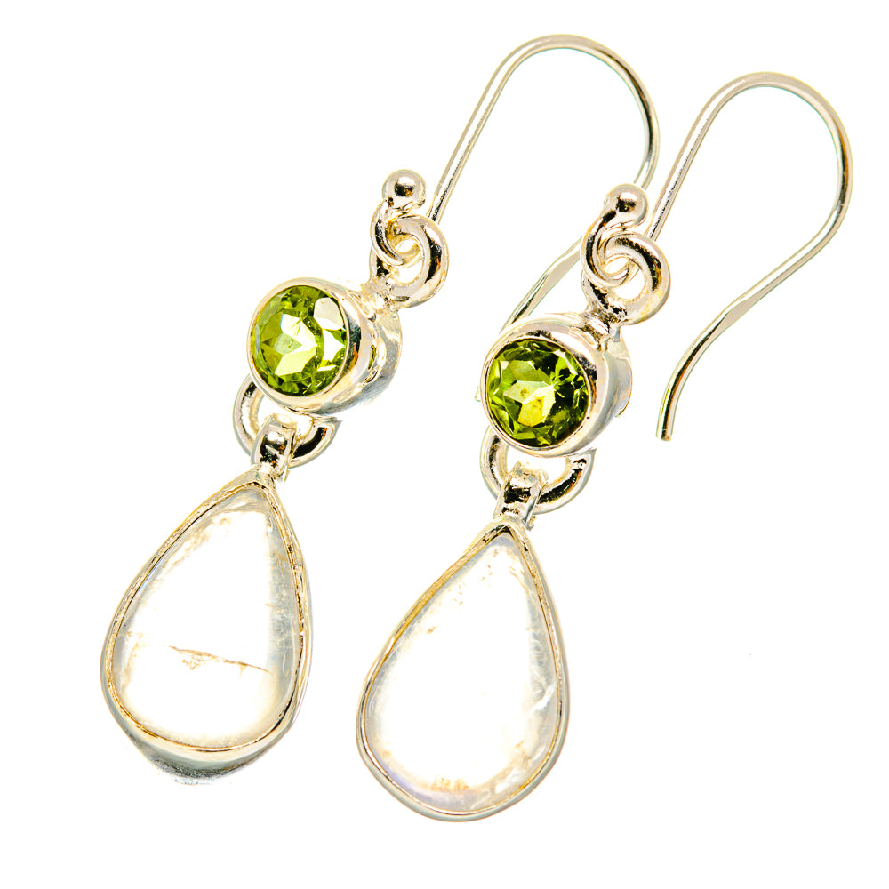 Rainbow Moonstone Earrings handcrafted by Ana Silver Co - EARR417838
