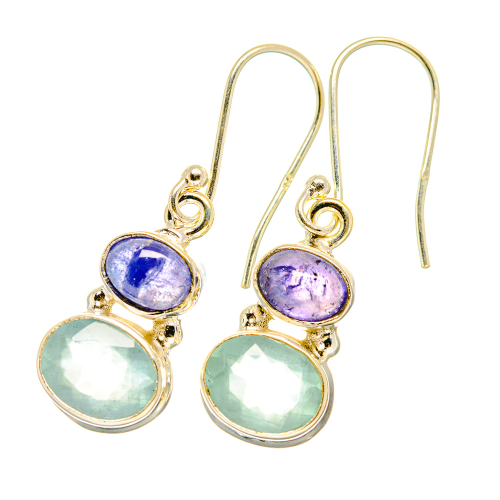 Aqua Chalcedony Earrings handcrafted by Ana Silver Co - EARR417856