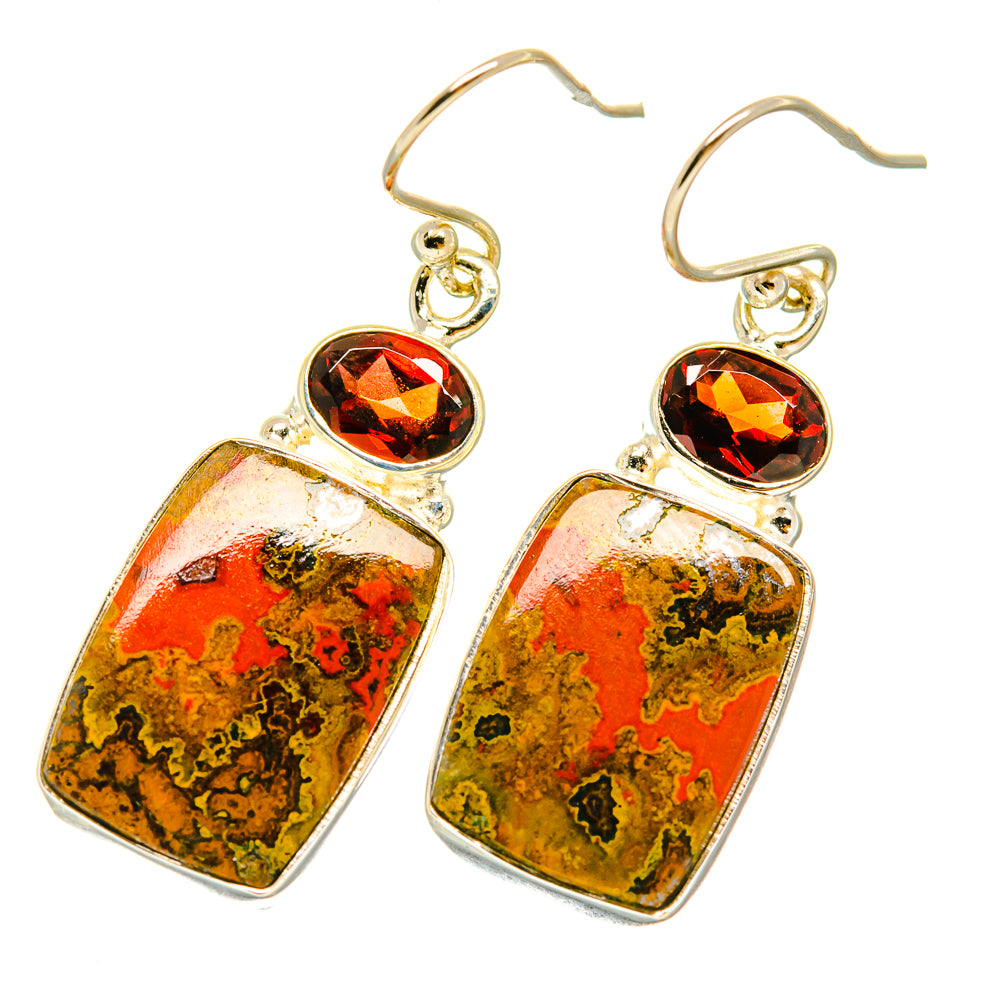 Moroccan Agate Earrings handcrafted by Ana Silver Co - EARR417864