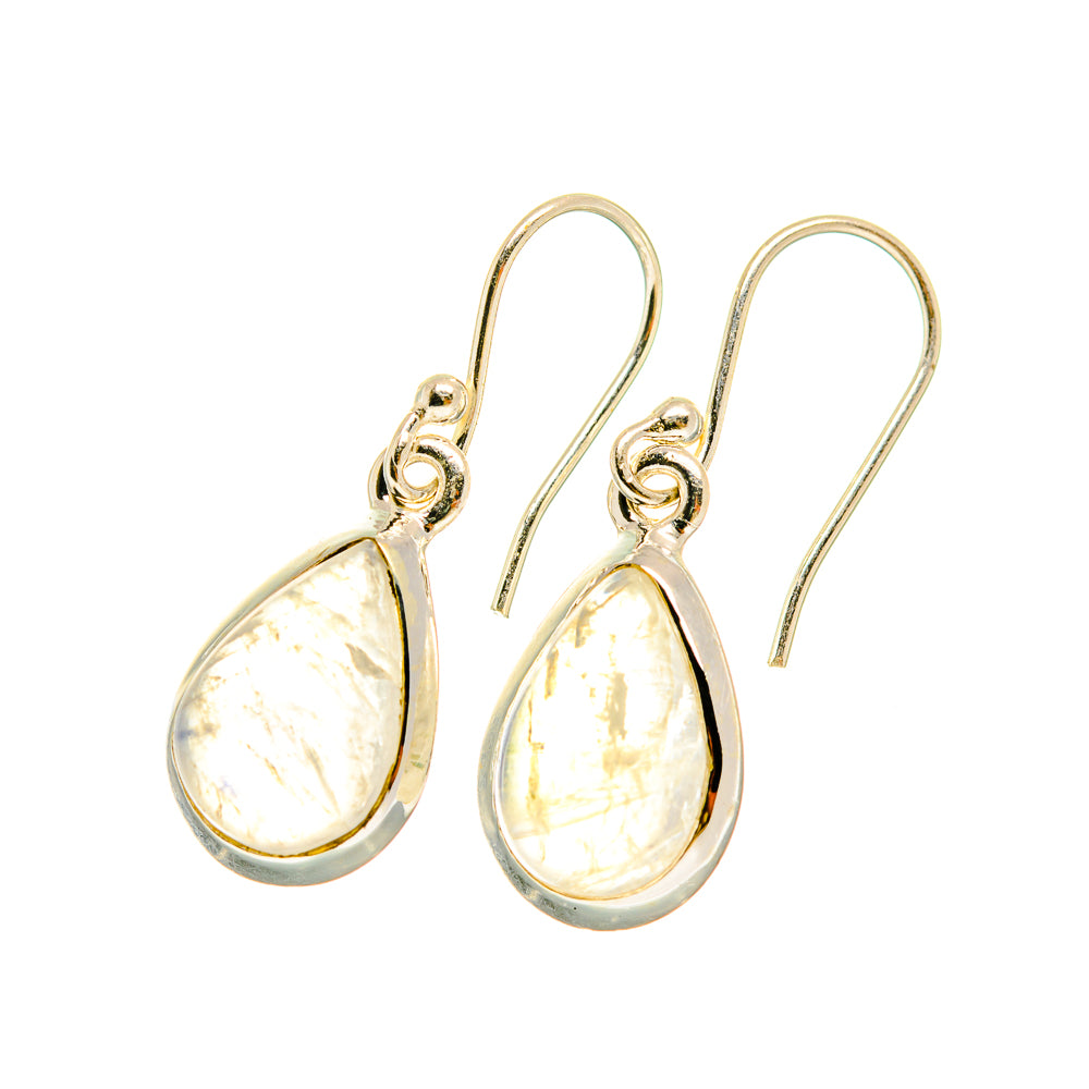 Rainbow Moonstone Earrings handcrafted by Ana Silver Co - EARR417869
