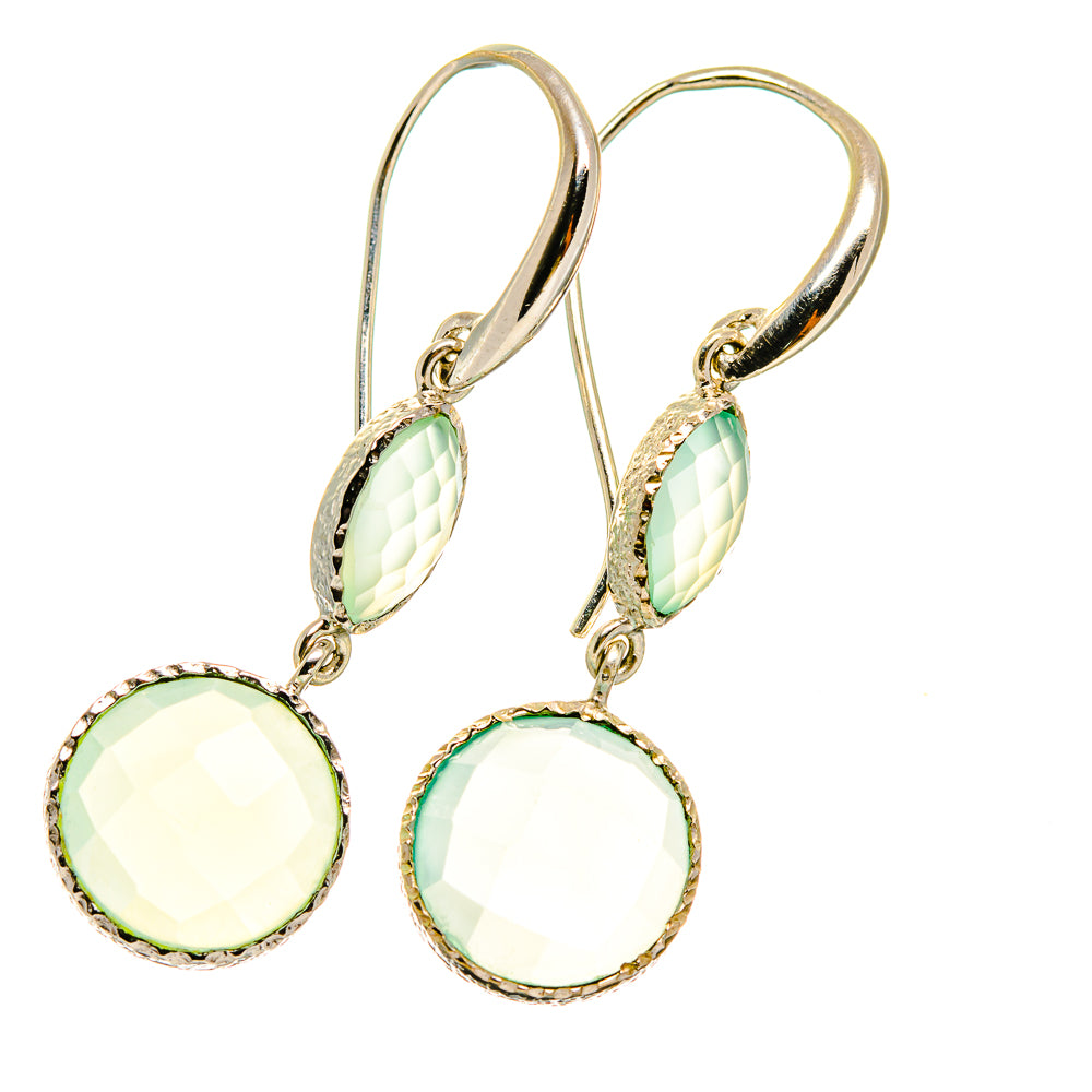 Aqua Chalcedony Earrings handcrafted by Ana Silver Co - EARR417872